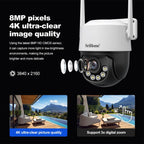 Srihome SH072 8MP 2.4 / 5G WiFi Outdoor AI Auto-Tracking Wireless WiFi Security Camera
