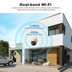 Srihome SH072 8MP 2.4 / 5G WiFi Outdoor AI Auto-Tracking Wireless WiFi Security Camera
