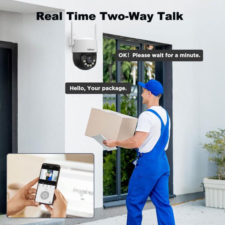 Srihome SH072 8MP 2.4 / 5G WiFi Outdoor AI Auto-Tracking Wireless WiFi Security Camera