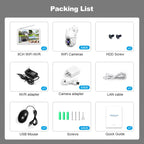 SriHome NVS009-IPC059 5MP 4-CH NVR WiFi IP Camera Kit