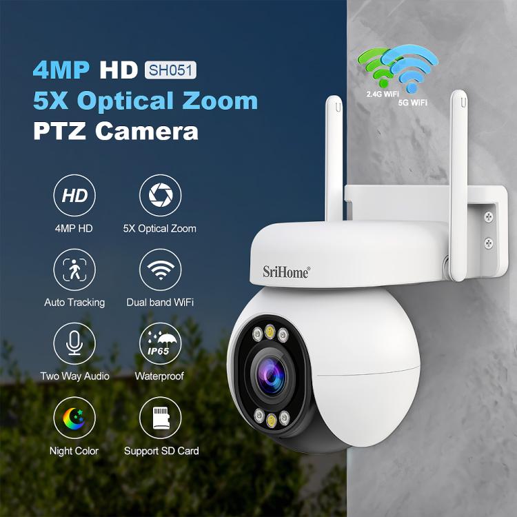 Srihome SH051 4MP 5X Optical Zoom PTZ HD Camera