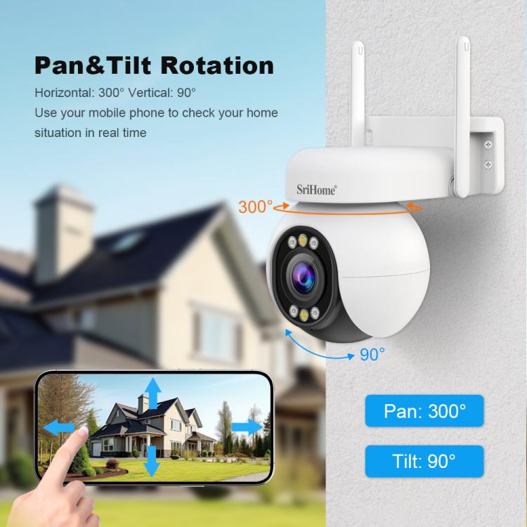 Srihome SH051 4MP 5X Optical Zoom PTZ HD Camera