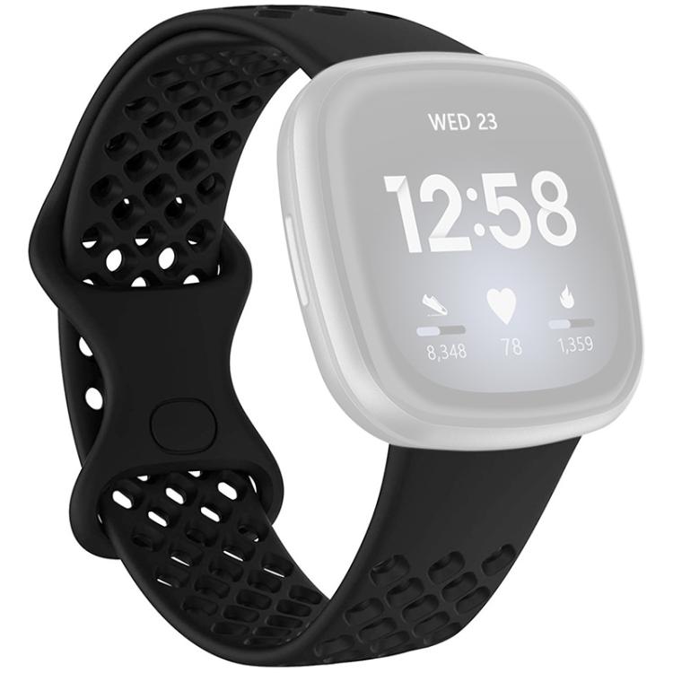 xDfind Breathable Holes Solid Color Silicone Watch Band For Fitbit Versa 3 / Sense