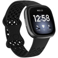 xDfind Breathable Holes Solid Color Silicone Watch Band For Fitbit Versa 3 / Sense