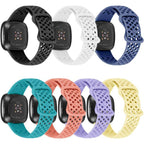 xDfind Breathable Holes Solid Color Silicone Watch Band For Fitbit Versa 3 / Sense