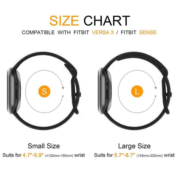 xDfind Breathable Holes Solid Color Silicone Watch Band For Fitbit Versa 3 / Sense