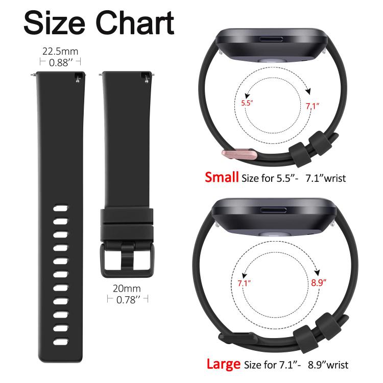 xDfind Solid Color Silicone Watch Band For Fitbit Versa 2