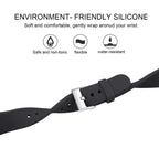 For Fitbit Versa 2 / Versa / Versa Lite xDfind Silver Buckle Slim Solid Color Silicone Watch Band