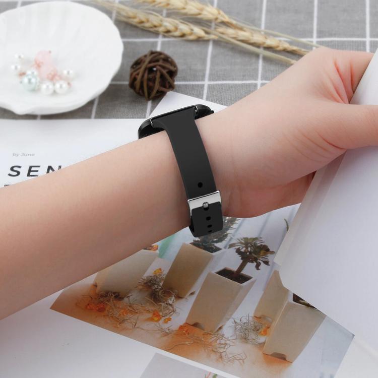 For Fitbit Versa 2 / Versa / Versa Lite xDfind Silver Buckle Slim Solid Color Silicone Watch Band