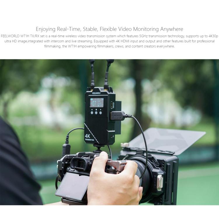 FEELWORLD WT1H 4K Wireless Video Transmission System Dual HDMI-compatible Full Duplex Intercom Live Streaming — view 5