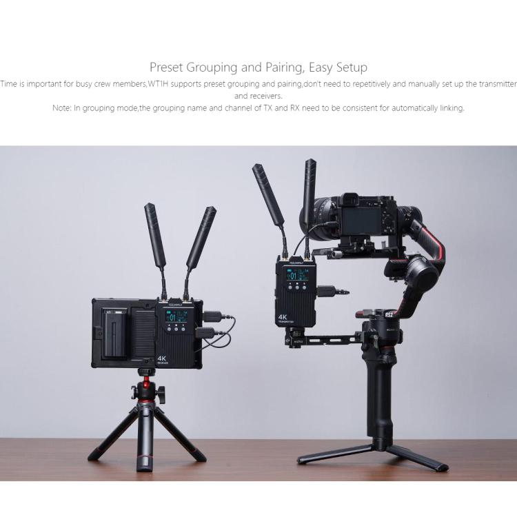 FEELWORLD WT1H 4K Wireless Video Transmission System Dual HDMI-compatible Full Duplex Intercom Live Streaming — view 7