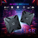 X96 M300 Android 14 Smart TV Box with Remote Control, Amlogic S905X5M Quad-Core