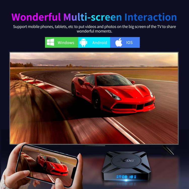 X96 M300 Android 14 Smart TV Box with Remote Control, Amlogic S905X5M Quad-Core