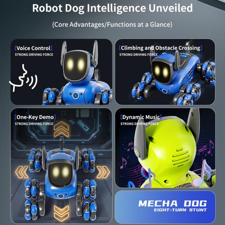 JJR/C Q200 Small Eight-wheeled Multi-function Remote Control Robot Dog with RC Watch