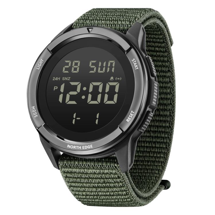 NORTH EDGE TERRAX Outdoor Luminous Waterproof Men Multifunctional Nylon Strap Sports Watch — view 5