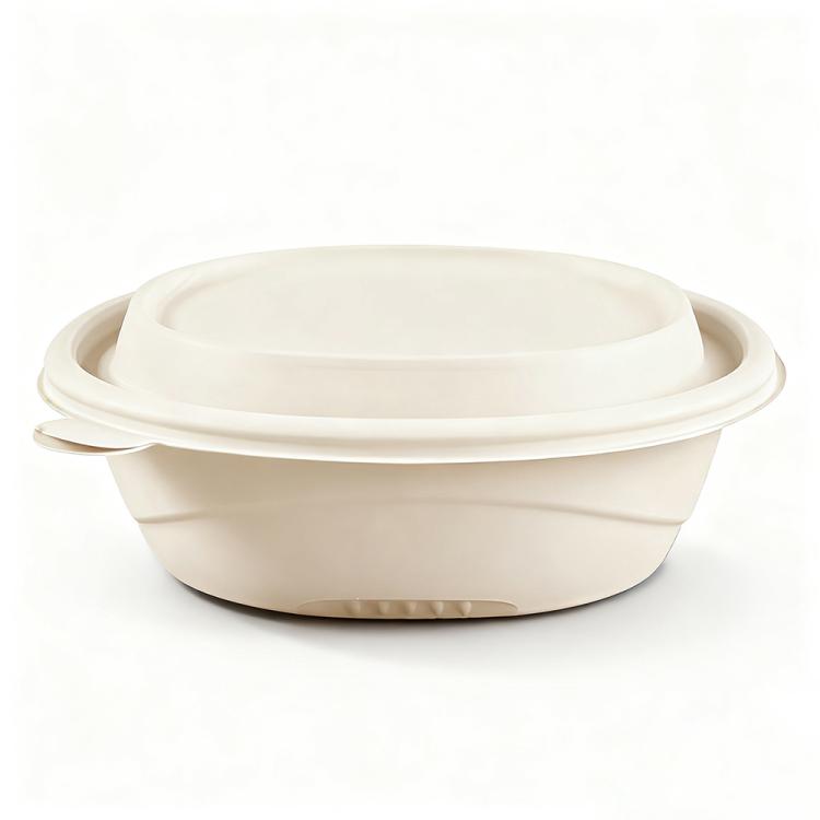 Disposable Food Delivery Lunch Box Containers — 350ML Round Bowl