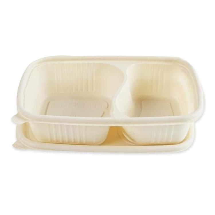 Disposable Food Delivery Lunch Box Containers with Lid — 950ML 3-Compartment