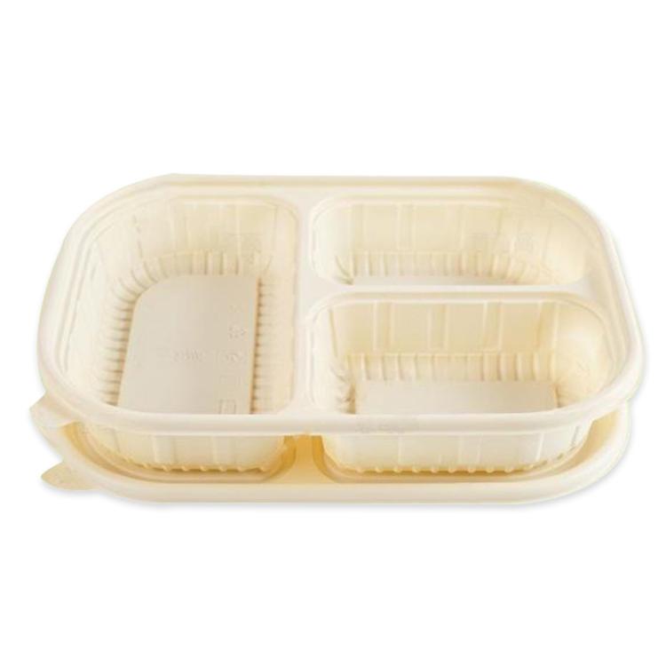 Disposable Food Delivery Lunch Box Containers with Lid — 1000ML 2-Compartment