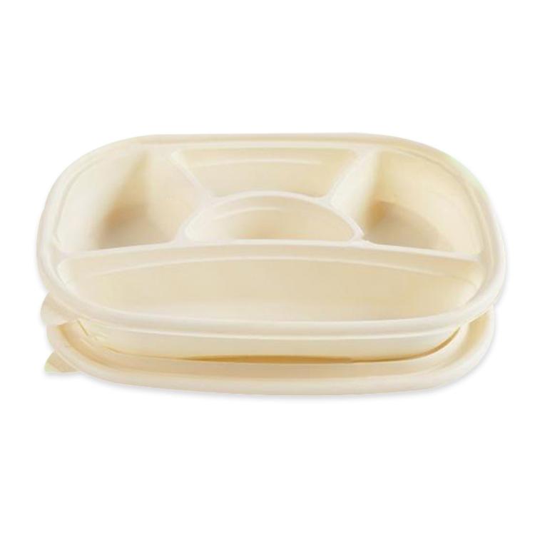 Disposable Food Delivery Lunch Box Containers with Lid — 1000ML 4-Compartment