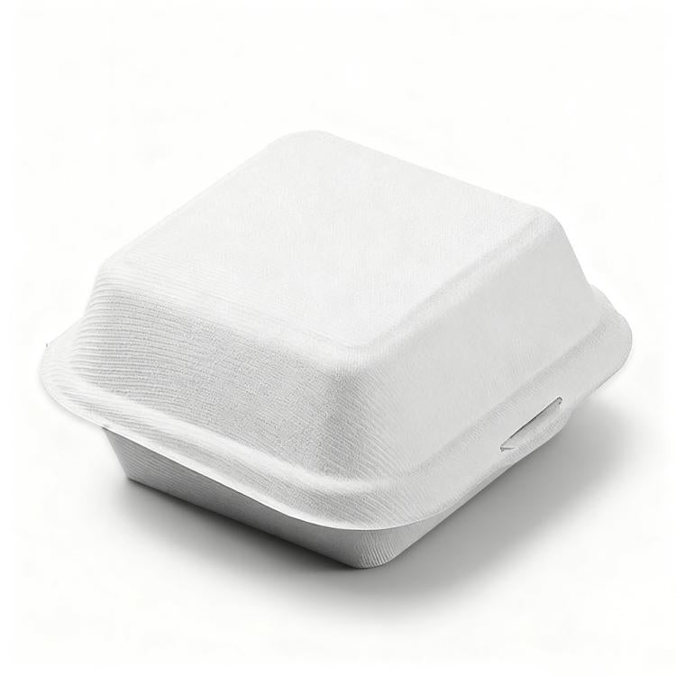 Disposable Takeout Lunch Box Containers — 155x152x78mm White