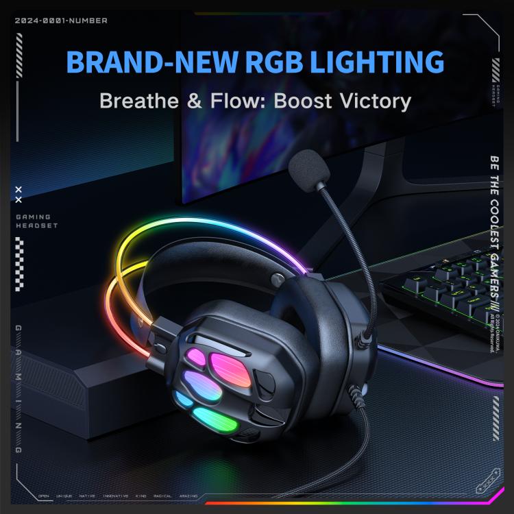 ONIKUMA X89 RGB Wired Earphone with Microphone — view 4