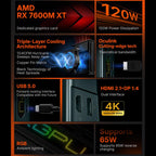 ONE-NETBOOK ONEXGPU Lite AMD Radeon RX 7600M XT 8GB Pocket Graphics Card Dock — view 4
