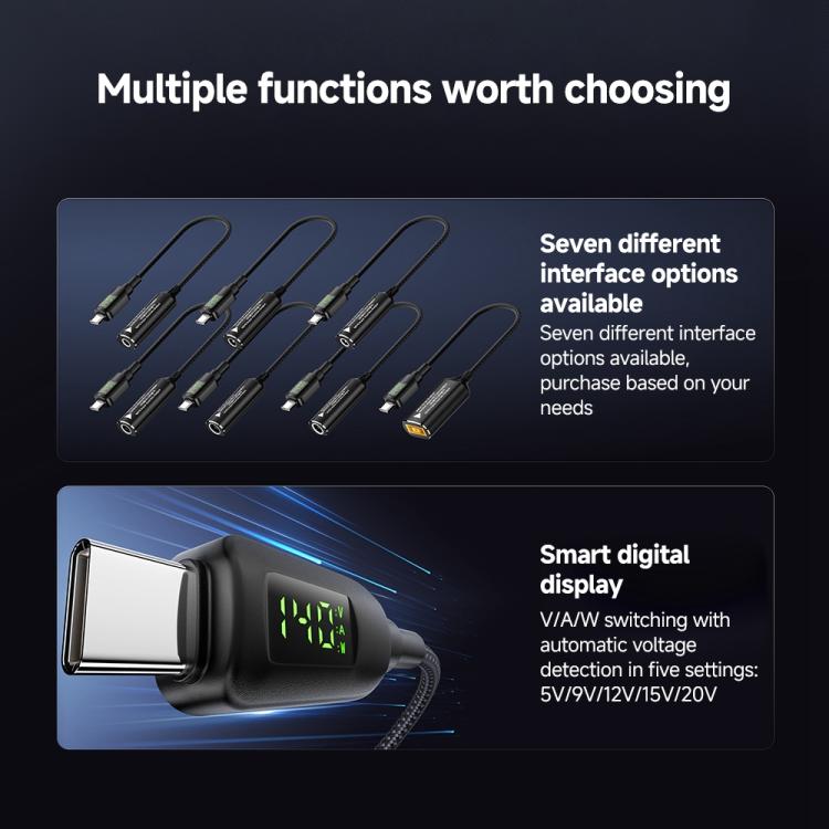 140W Digital Display Laptop Charging Adapter Connector — view 9