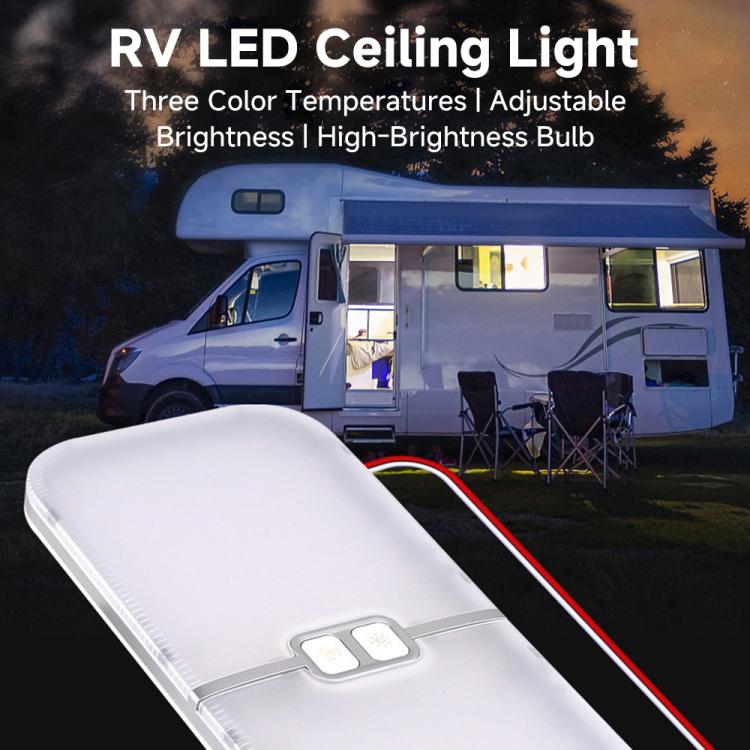 12-30V RV Light 3-Color Temperature Rotary Button Dimming Roof Light