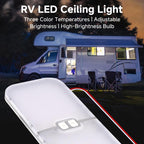 12-30V RV Light 3-Color Temperature Rotary Button Dimming Roof Light