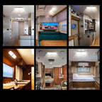 12-30V RV Light 3-Color Temperature Rotary Button Dimming Roof Light