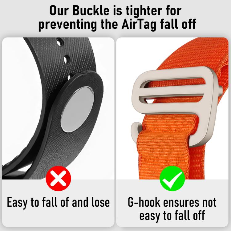 xDfind Silver Buckle Loop Nylon Band Style Anti-lost Tracker Protective Cover