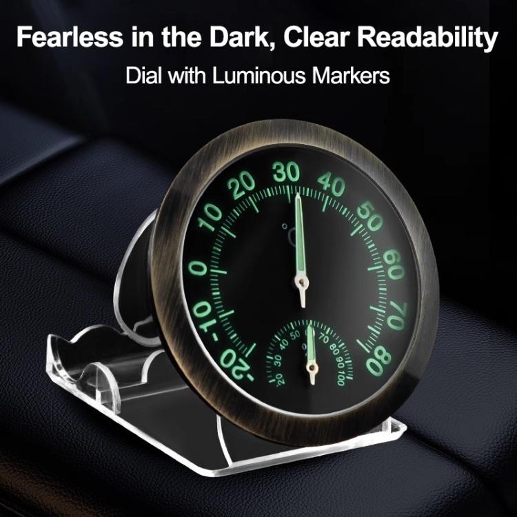High-precision Pointer-type Luminous Car Thermometer Hygrometer