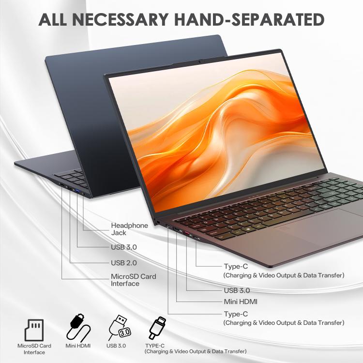 GXMO T160 16 inch Windows 11 Laptop, 16GB+512GB, AMD Ryzen 5 7430U Hexa Core Processor