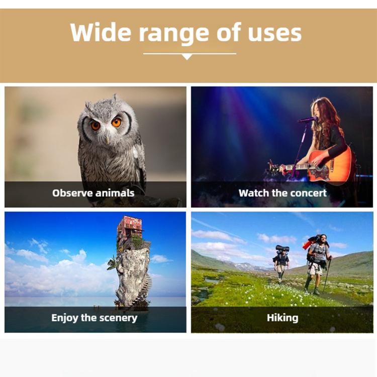 SKY ROVER Hiking Waterproof Roof Prism Handheld Binocular