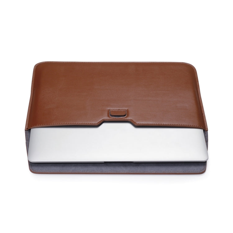 PU Leather Ultra-thin Envelope Bag Laptop Bag with Stand Function