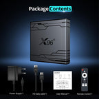 X96 NEX 4K Android 14 Smart TV Box with Remote Control, Amlogic S905Y5 Quad Core
