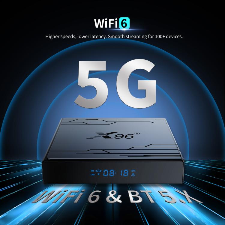 X96 NEX 4K Android 14 Smart TV Box with Remote Control, Amlogic S905Y5 Quad Core