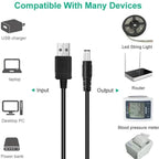 1.5m USB to DC5.5x2.1mm Male Power Cord with 10pcs Converter — view 4