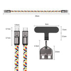 30cm 240W Type-C to Type-C Data Charging Cable Phone Anti-lost Wrist Short Strap