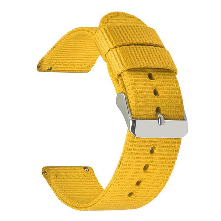 Stainless Steel Pin Buckle Solid Color Nylon Canvas Watch Band