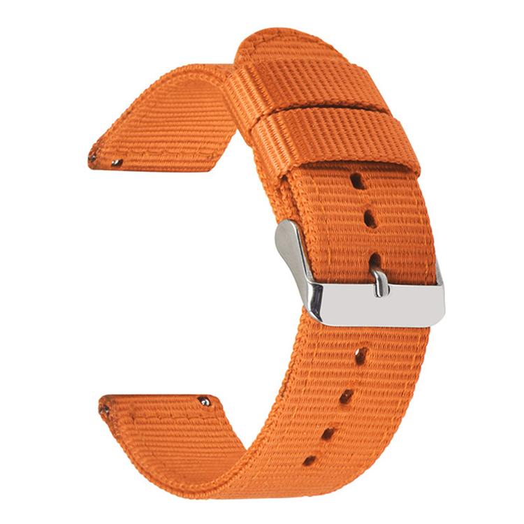 Stainless Steel Pin Buckle Solid Color Nylon Canvas Watch Band