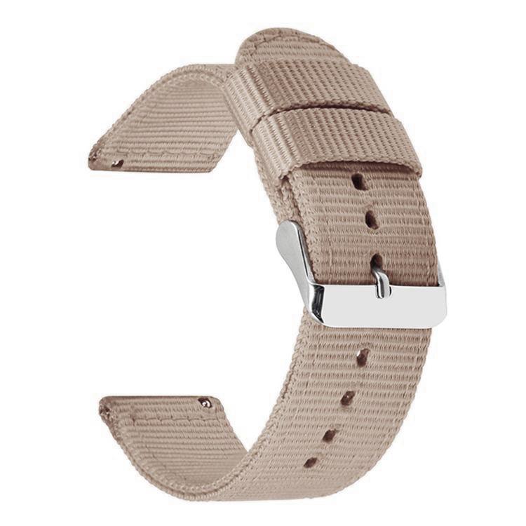Stainless Steel Pin Buckle Solid Color Nylon Canvas Watch Band