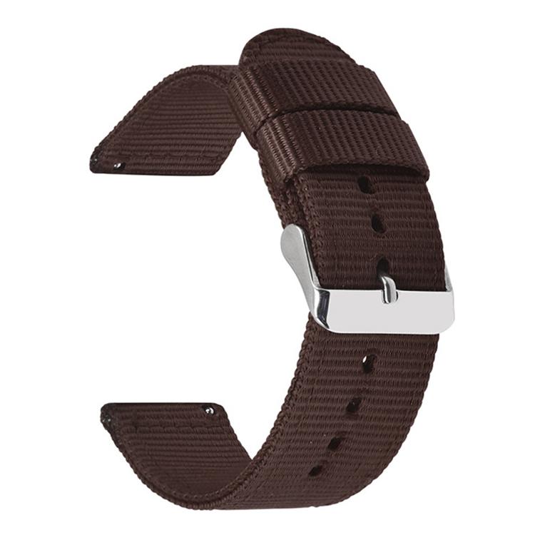 Stainless Steel Pin Buckle Solid Color Nylon Canvas Watch Band