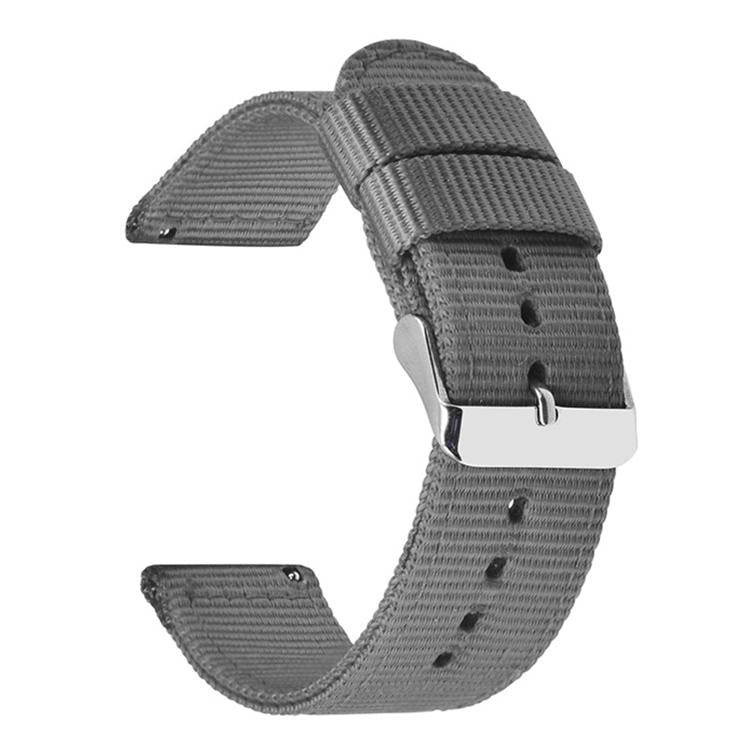 Stainless Steel Pin Buckle Solid Color Nylon Canvas Watch Band