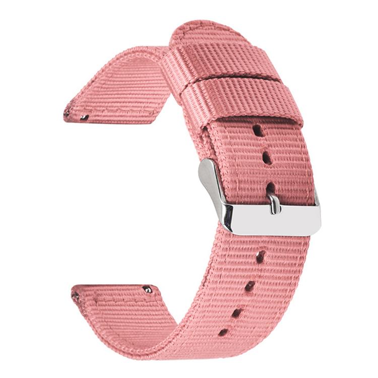 Stainless Steel Pin Buckle Solid Color Nylon Canvas Watch Band