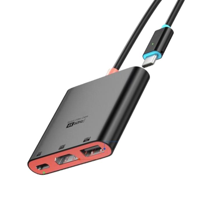 3 in 1 Type-C to HDMI + USB 3.0 + Type-C PD Charging Port Desktop Docking Station