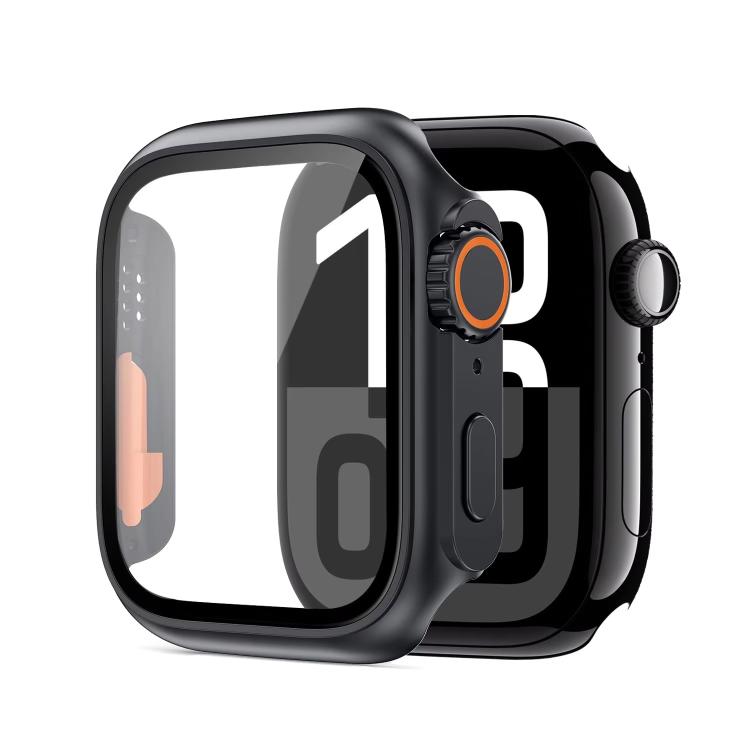xDfind Change to Ultra 49mm Tempered Glass Film Integrated PC Watch Cover — Titanium+Orange