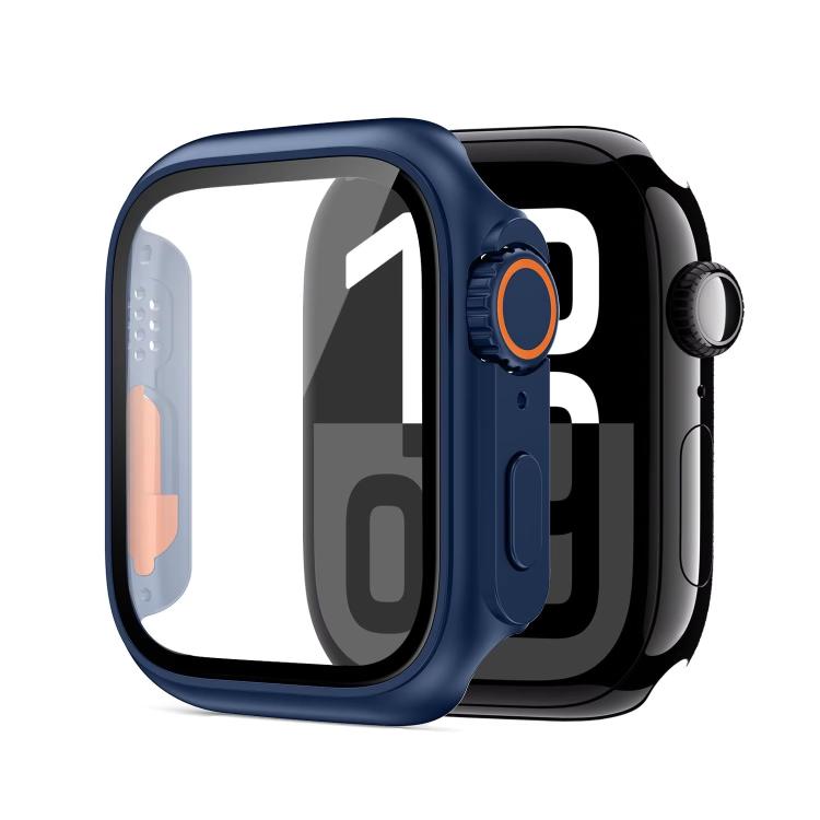 xDfind Change to Ultra 49mm Tempered Glass Film Integrated PC Watch Cover — Silver+Orange