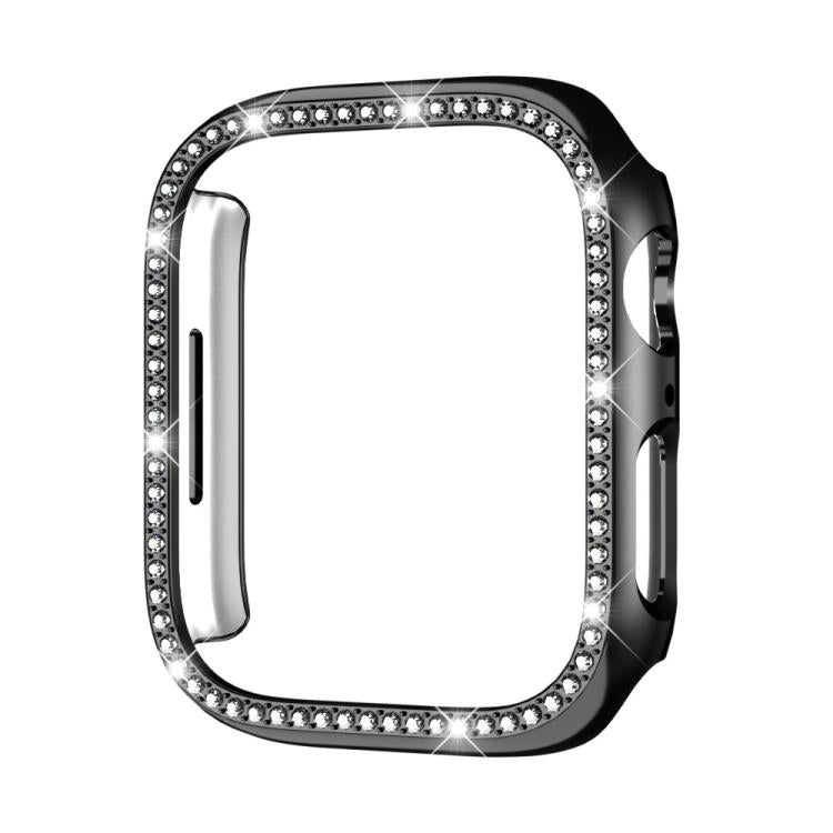 xDfind Single Row Diamond Hollow PC Watch Cover — For Apple Watch Series 11 42mm / 10 42mm
