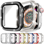 xDfind Single Row Diamond Tempered Glass Film Integrated PC Watch Case
